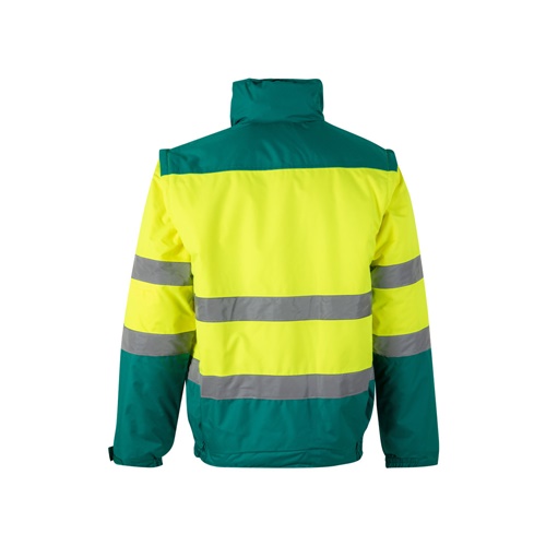 green VL JUPITER LARGE. Chaqueta acolchada bicolor (180g/m²) en poliéster (100%), con revestimiento de PU