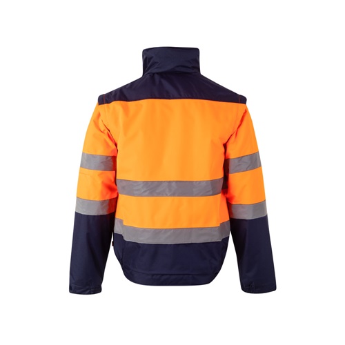 azul marino VL JUPITER LARGE. Chaqueta acolchada bicolor (180g/m²) en poliéster (100%), con revestimiento de PU