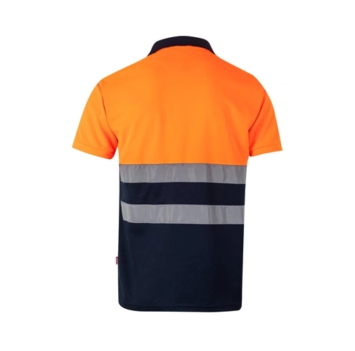 VL CUPID LARGE. Polo bicolor ojo de pájaro (160g/m²) con manga corta, en poliéster (100%)