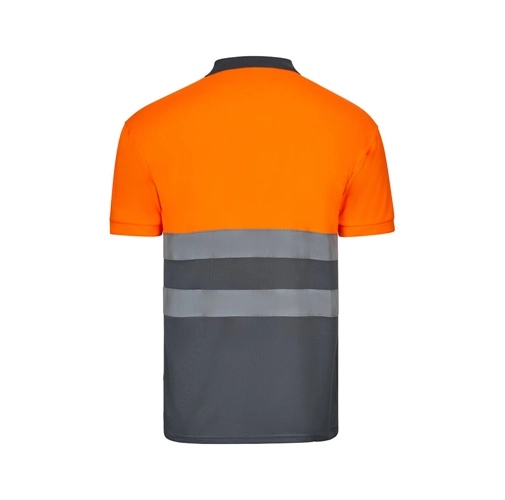 VL CUPID LARGE. Polo bicolor ojo de pájaro (160g/m²) con manga corta, en poliéster (100%)