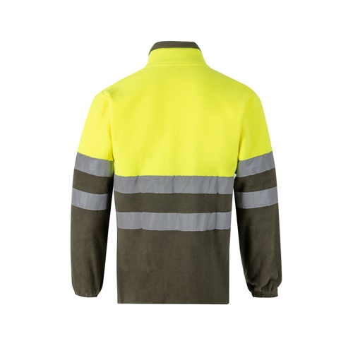 verde militar VL EROS. Chaqueta polar bicolor (280 g/m²), en poliéster (100%)