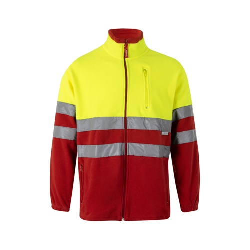 red VL EROS LARGE. Chaqueta polar bicolor (280 g/m²), de poliéster (100%)