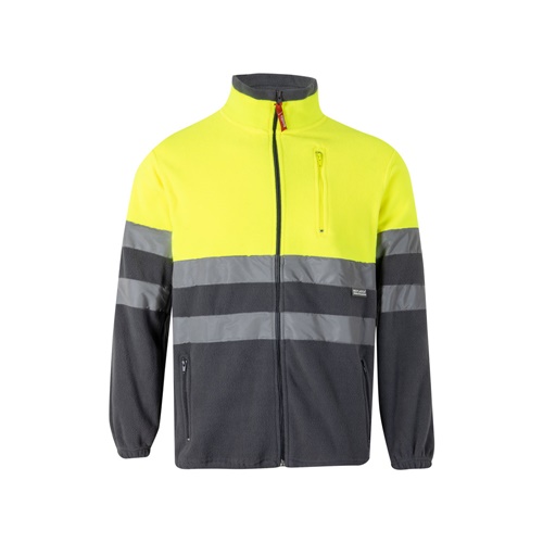 gray VL EROS LARGE. Chaqueta polar bicolor (280 g/m²), de poliéster (100%)