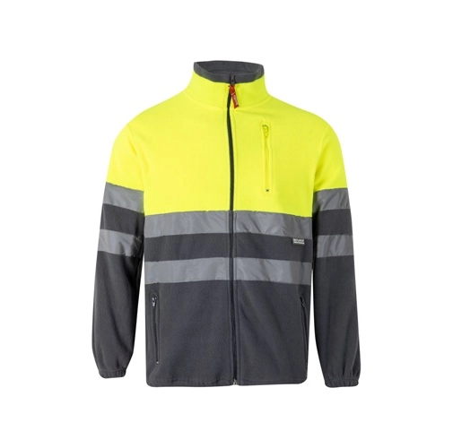 gray VL EROS LARGE. Chaqueta polar bicolor (280 g/m²), de poliéster (100%)