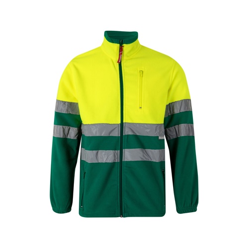 green VL EROS LARGE. Chaqueta polar bicolor (280 g/m²), de poliéster (100%)