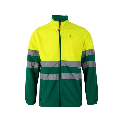 green VL EROS LARGE. Chaqueta polar bicolor (280 g/m²), de poliéster (100%)