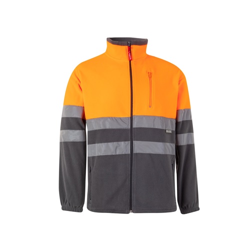 gray VL EROS LARGE. Chaqueta polar bicolor (280 g/m²), de poliéster (100%)