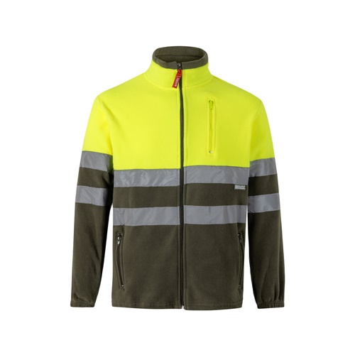 verde militar VL EROS LARGE. Chaqueta polar bicolor (280 g/m²), de poliéster (100%)