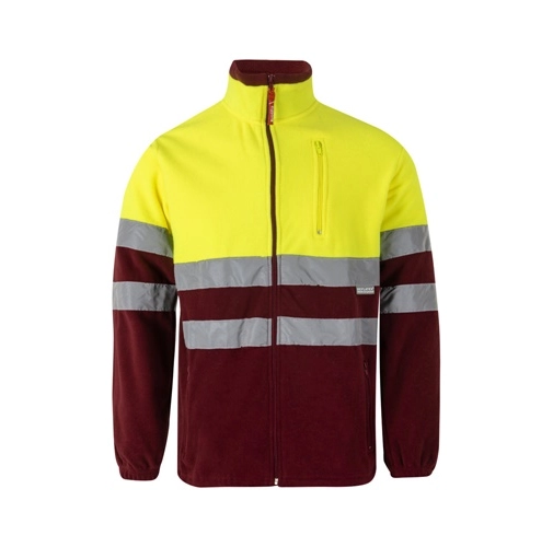 burdeos VL EROS LARGE. Chaqueta polar bicolor (280 g/m²), de poliéster (100%)