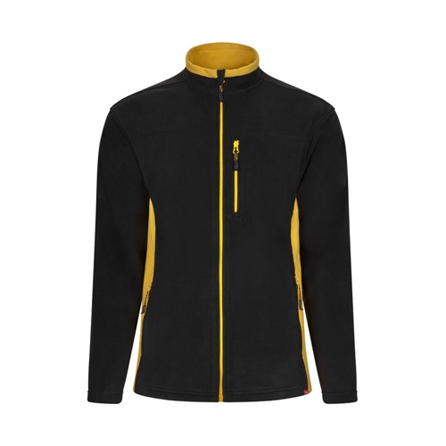 black VL GERAS. Chaqueta polar bicolor (220g/m²) en poliéster (100%)