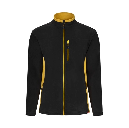 black VL GERAS. Chaqueta polar bicolor (220g/m²) en poliéster (100%)