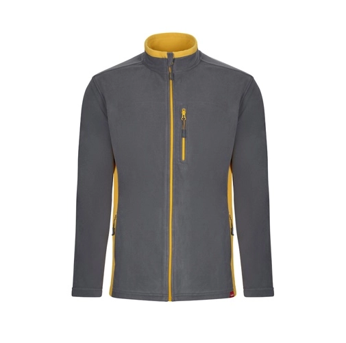 gray VL GERAS. Chaqueta polar bicolor (220g/m²) en poliéster (100%)