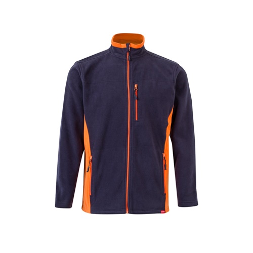azul marino VL GERAS. Chaqueta polar bicolor (220g/m²) en poliéster (100%)