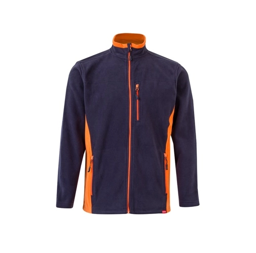 azul marino VL GERAS. Chaqueta polar bicolor (220g/m²) en poliéster (100%)