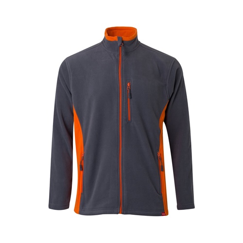 gray VL GERAS. Chaqueta polar bicolor (220g/m²) en poliéster (100%)