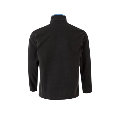black VL GERAS. Chaqueta polar bicolor (220g/m²) en poliéster (100%)