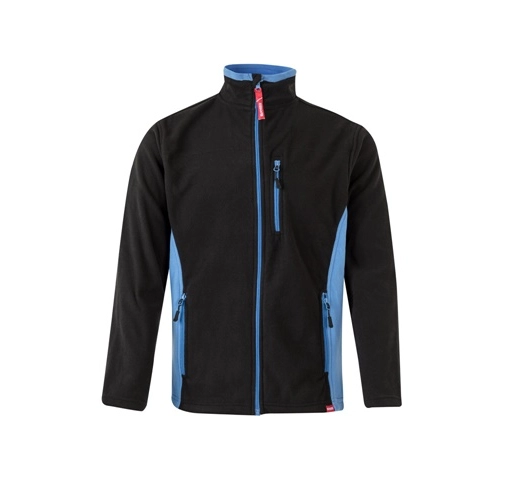 black VL GERAS. Chaqueta polar bicolor (220g/m²) en poliéster (100%)
