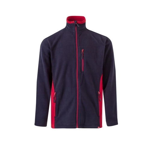 azul marino VL GERAS. Chaqueta polar bicolor (220g/m²) en poliéster (100%)