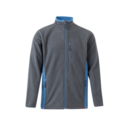 gray VL GERAS. Chaqueta polar bicolor (220g/m²) en poliéster (100%)