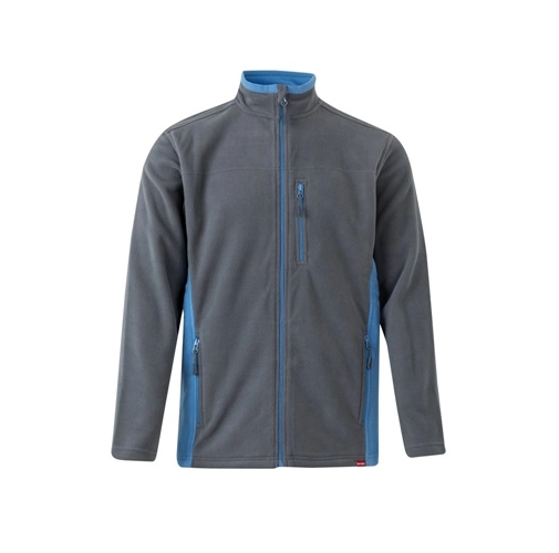 gray VL GERAS. Chaqueta polar bicolor (220g/m²) en poliéster (100%)