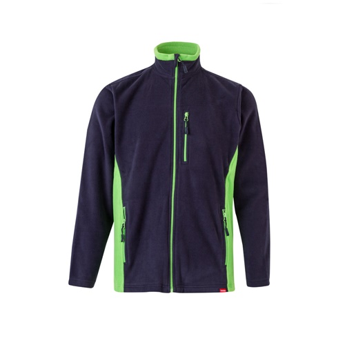 azul marino VL GERAS. Chaqueta polar bicolor (220g/m²) en poliéster (100%)