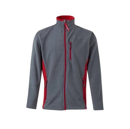 gray VL GERAS. Chaqueta polar bicolor (220g/m²) en poliéster (100%)