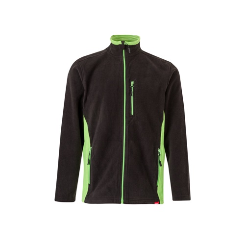 black VL GERAS. Chaqueta polar bicolor (220g/m²) en poliéster (100%)