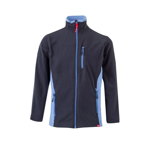 azul marino VL GERAS. Chaqueta polar bicolor (220g/m²) en poliéster (100%)