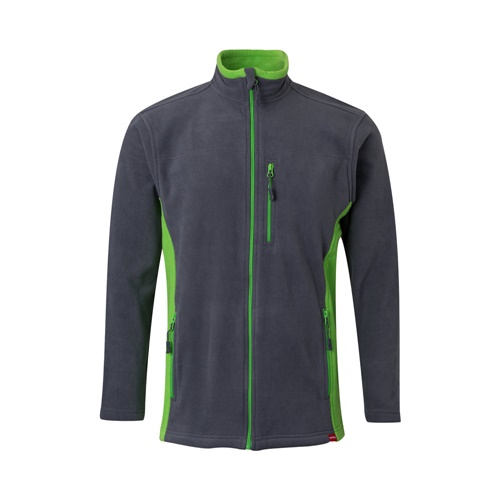 gray VL GERAS. Chaqueta polar bicolor (220g/m²) en poliéster (100%)