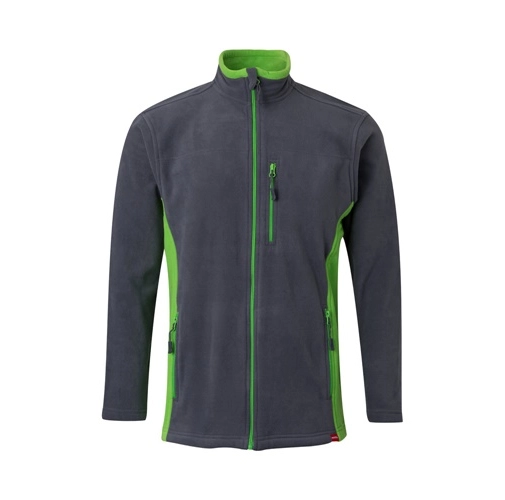 gray VL GERAS. Chaqueta polar bicolor (220g/m²) en poliéster (100%)