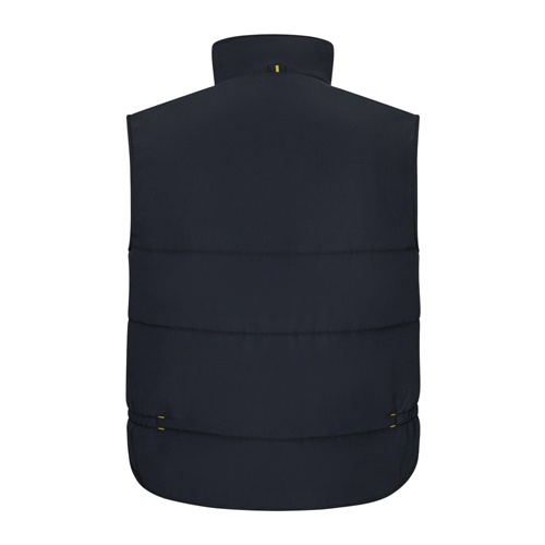 azul marino VL NERGAL. Chaleco acolchado, bicolor, multibolsillos (120g/m²), en poliéster (100%)