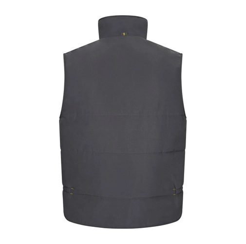 gray VL NERGAL. Chaleco acolchado, bicolor, multibolsillos (120g/m²), en poliéster (100%)