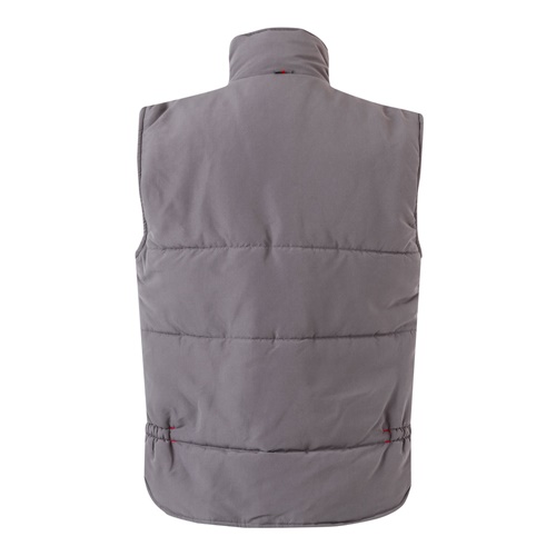 gray VL NERGAL. Chaleco acolchado, bicolor, multibolsillos (120g/m²), en poliéster (100%)