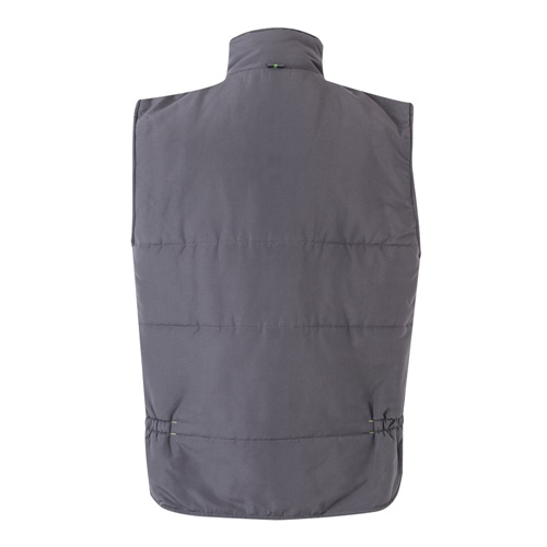 gray VL NERGAL. Chaleco acolchado, bicolor, multibolsillos (120g/m²), en poliéster (100%)