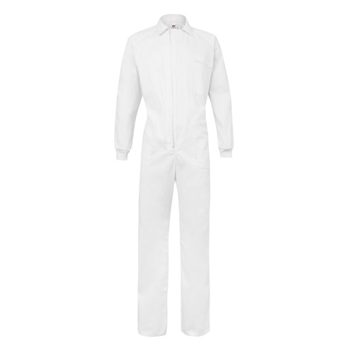 white VL YAMA. Mono de sarga (200g/m²), en algodón (35%) y poliéster (65%)