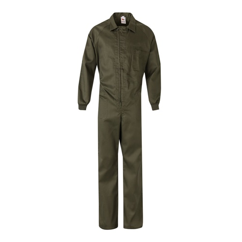 verde militar VL YAMA. Mono de sarga (200g/m²), en algodón (35%) y poliéster (65%)