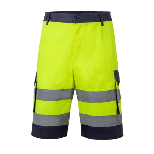 yellow VL HADES. Bermudas polar bicolor (280 g/m²), en poliéster (100%)