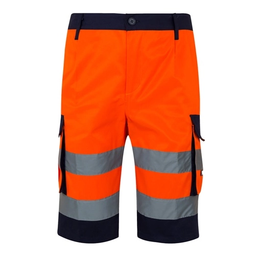 orange VL HADES. Bermudas polar bicolor (280 g/m²), en poliéster (100%)
