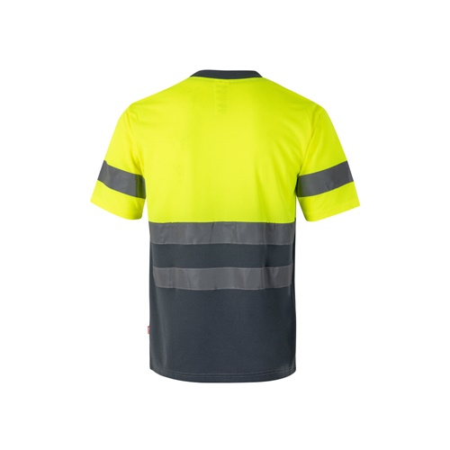 gray VL BRAHMA. Camiseta técnica bicolor ojo de pájaro (140g/m²), en poliéster (100%)