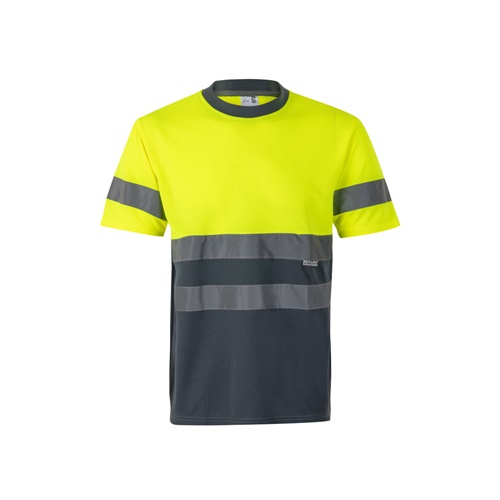gray VL BRAHMA. Camiseta técnica bicolor ojo de pájaro (140g/m²), en poliéster (100%)