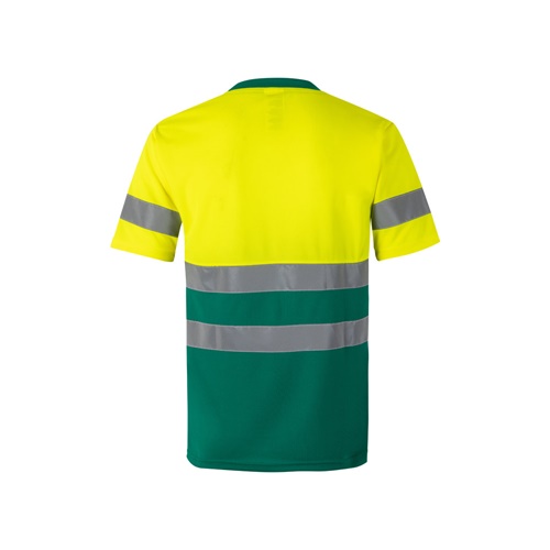 green VL BRAHMA. Camiseta técnica bicolor ojo de pájaro (140g/m²), en poliéster (100%)