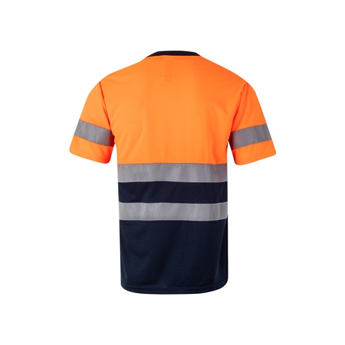 azul marino VL BRAHMA. Camiseta técnica bicolor ojo de pájaro (140g/m²), en poliéster (100%)