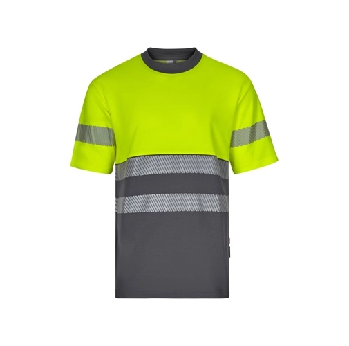 gray VL BASTET. Camiseta de piqué bicolor (150g/m²), en algodón (55%) y poliéster (45%)