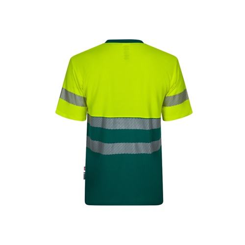 green VL BASTET. Camiseta de piqué bicolor (150g/m²), en algodón (55%) y poliéster (45%)