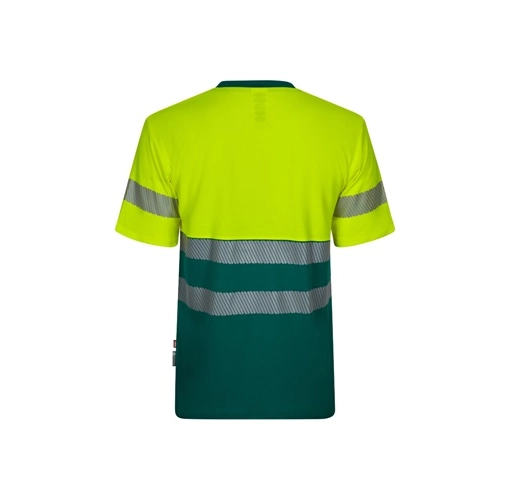 green VL BASTET. Camiseta de piqué bicolor (150g/m²), en algodón (55%) y poliéster (45%)