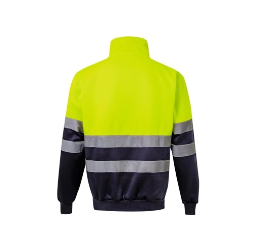 azul marino VL THOR. Sudadera bicolor (300g/m²) en tejido polar de poliéster (100%)