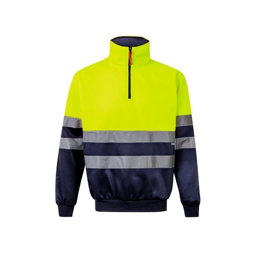 azul marino VL THOR. Sudadera bicolor (300g/m²) en tejido polar de poliéster (100%)