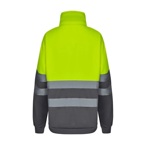 gray VL THOR. Sudadera bicolor (300g/m²) en tejido polar de poliéster (100%)