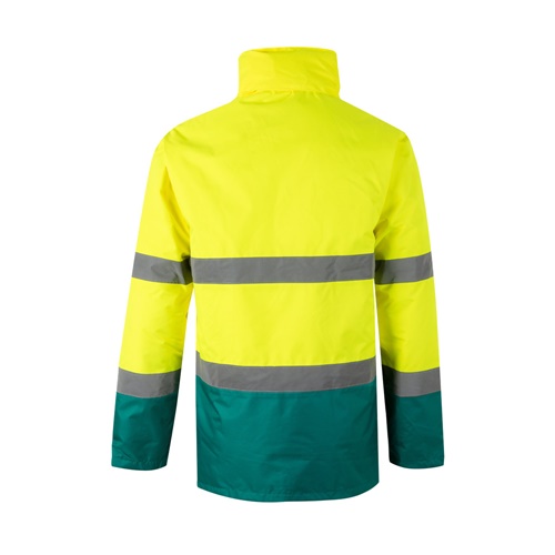 green VL THEMIS LARGE. Parka bicolor (190g/m²), en poliéster (100%), con revestimiento de PU
