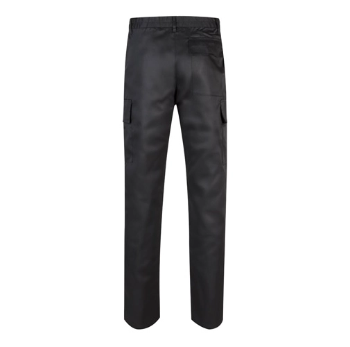black VL AINE. Pantalón multibolsillos de sarga (190g/m²), en algodón (20%) y poliéster (80%)